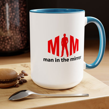 Man in the Mirror - Two-Tone Coffee Mug 15oz