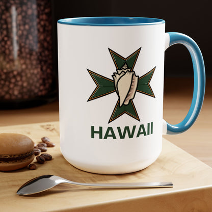 MHOSLJ Hawaii Badge Two-Tone Coffee Mug
