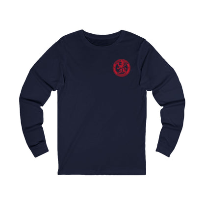 Fight Club Long Sleeve T-Shirt - Colorful Logo Front and Cross Back