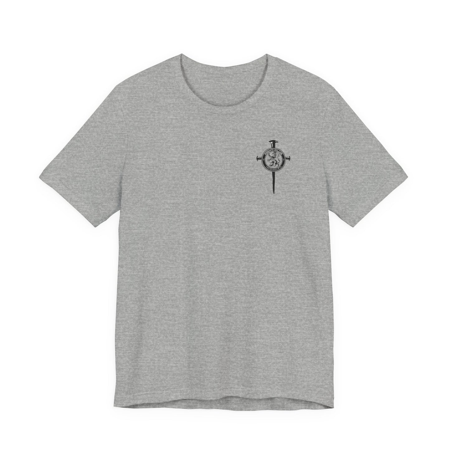 Fight Club Warrior Eagle Lightening T-Shirt - Cross Front, Warrior Eagle Back - Isiah 40:31