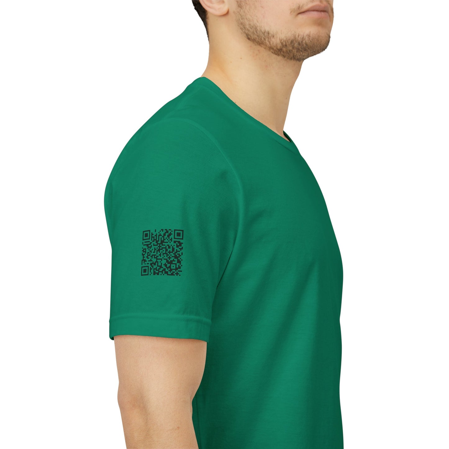 Man in the Mirror - Front Standard Logo with QR on Sleeve and How Can I Pray For You on back