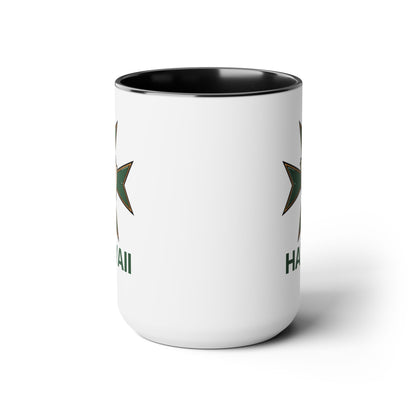 MHOSLJ Hawaii Badge Two-Tone Coffee Mug
