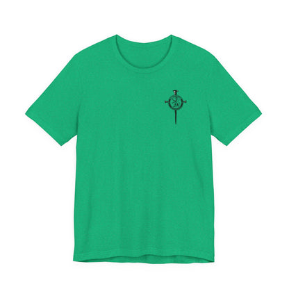 Fight Club Warrior Eagle Lightening T-Shirt - Cross Front, Warrior Eagle Back - Isiah 40:31