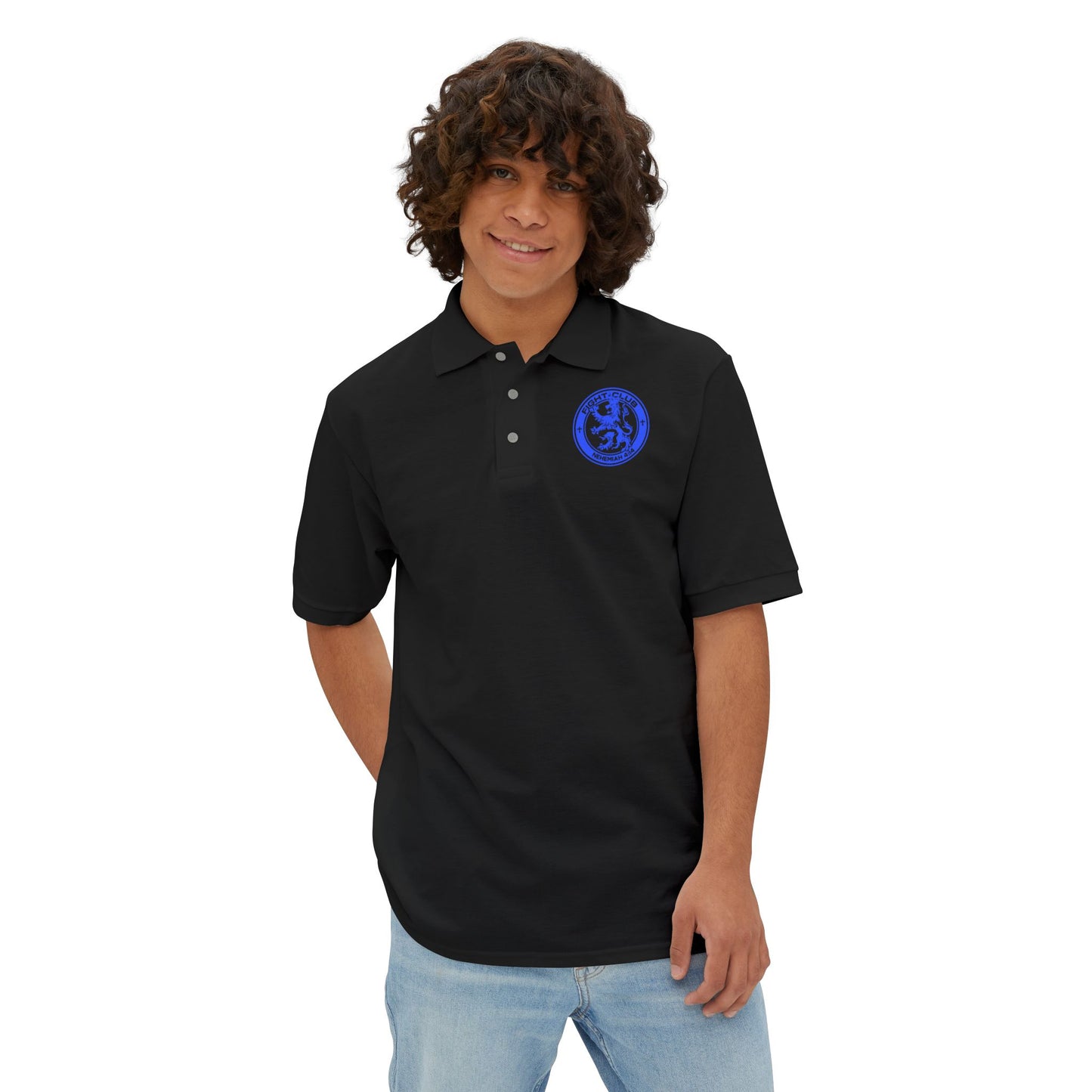 Fight Club Men's Cotton Polo - Front Logo