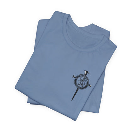 Fight Club T-Shirt - Cross Front, Jeremiah 29:11 Knight Back, and FC Sleeve