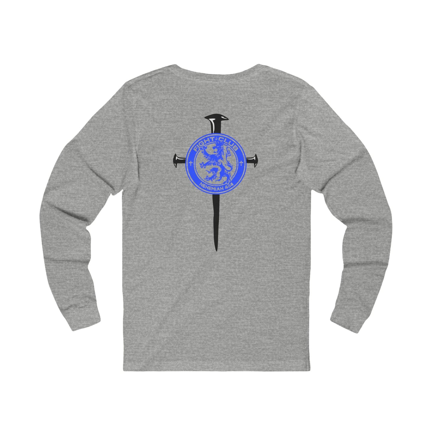 Fight Club Long Sleeve T-Shirt - Colorful Logo Front and Cross Back