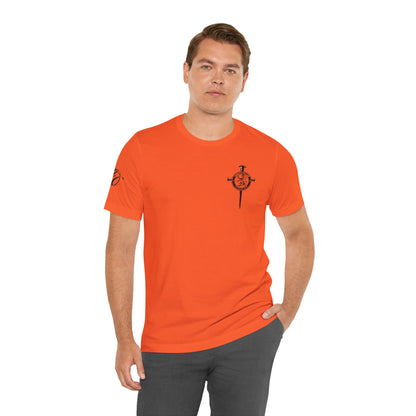 Fight Club T-Shirt - Cross Front, Jeremiah 29:11 Knight Back, and FC Sleeve