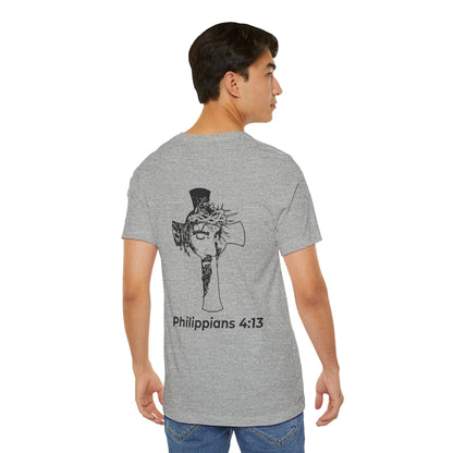 HDUB Cross Living on Mission Philippians 4:13 T-Shirt