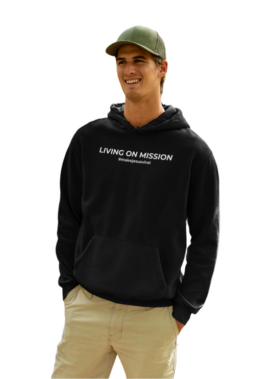 HDUB Cross Living on Mission John 3:16 Hooded Sweatshirt