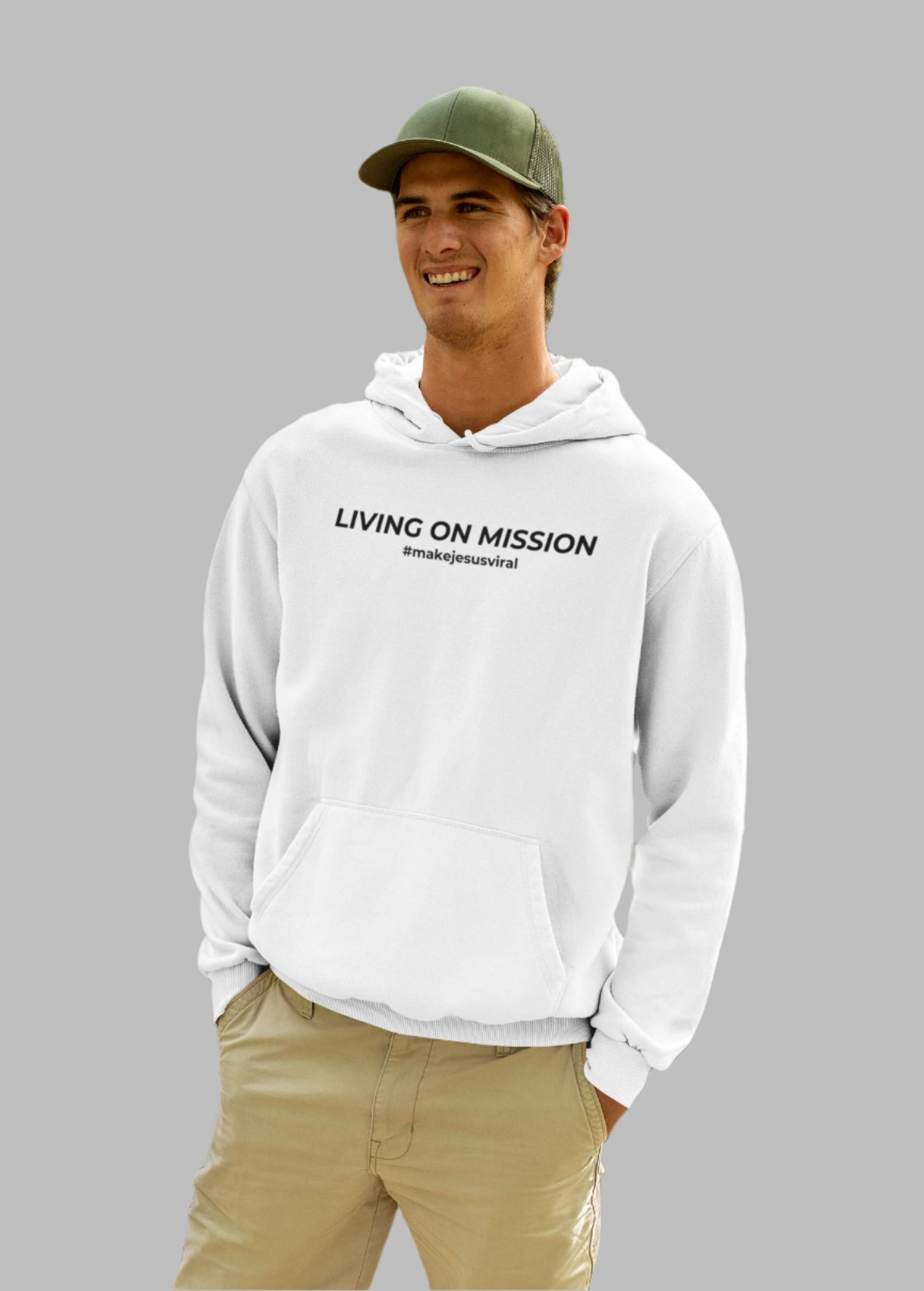 HDUB Cross Living on Mission Philippians 4:13 Hooded Sweatshirt