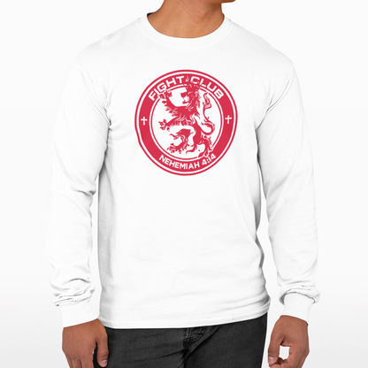 Fight Club Long Sleeve T-Shirt - Red Logo Front