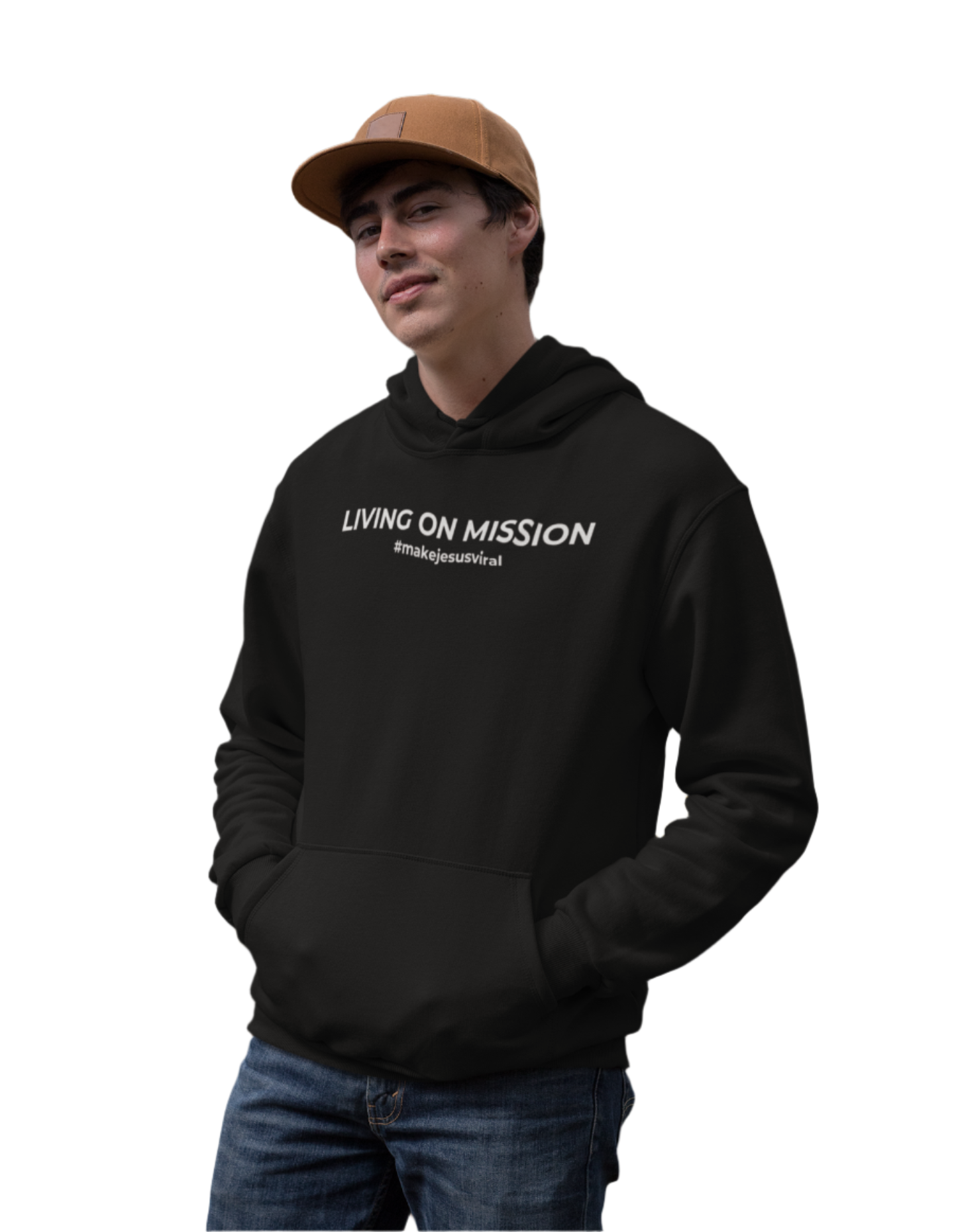 HDUB Cross Living on Mission Philippians 4:13 Hooded Sweatshirt