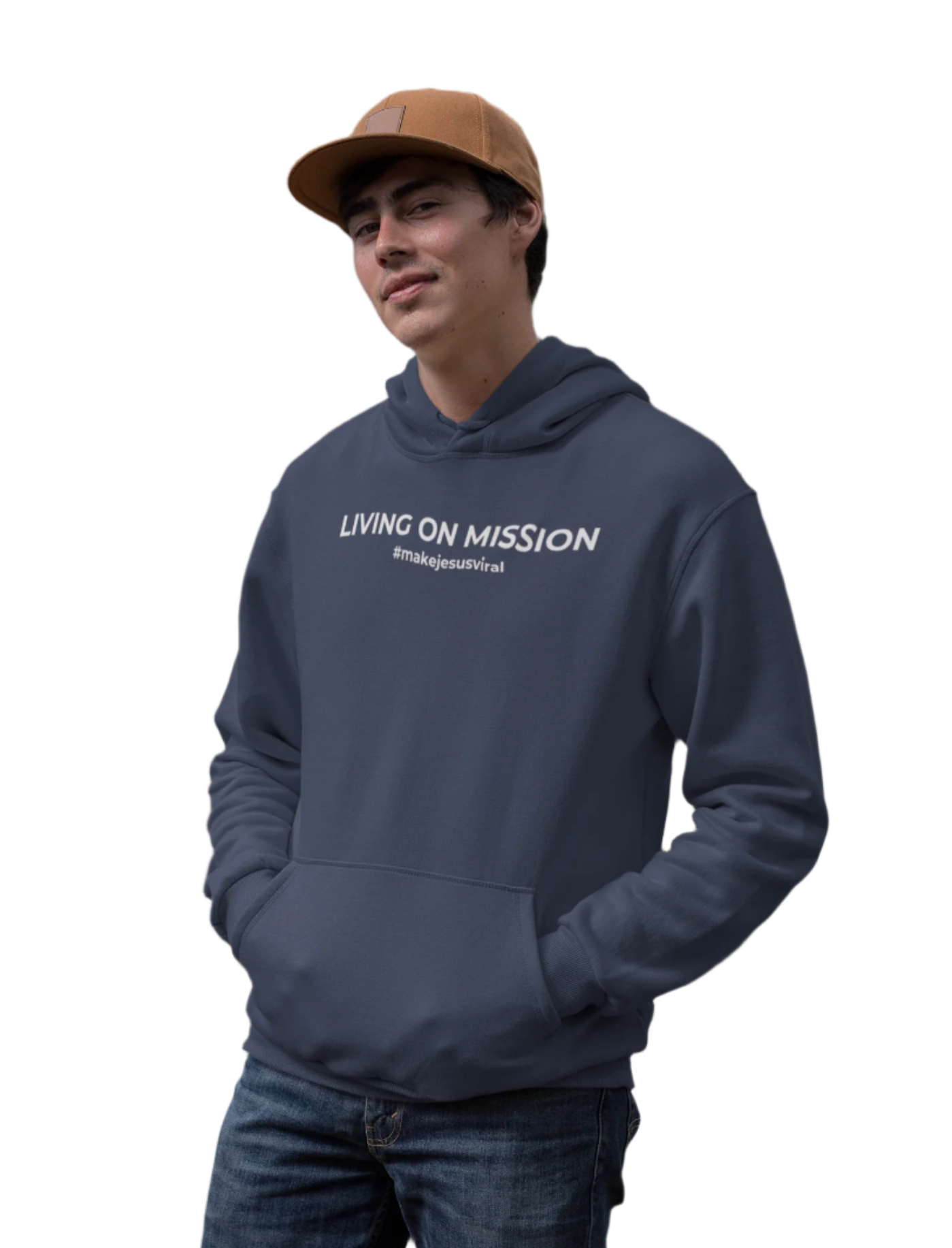 HDUB Cross Living on Mission Philippians 4:13 Hooded Sweatshirt